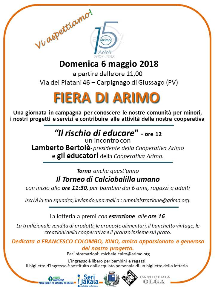 Locandina Fiera Arimo 2018